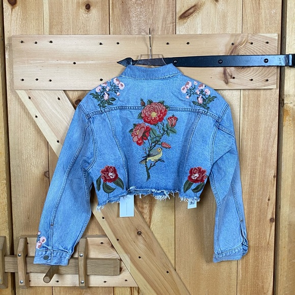 GRLFRND | eve crop boyfriend embroidered jacket - Picture 8 of 8